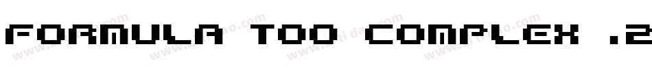 Formula too complex .2字体转换